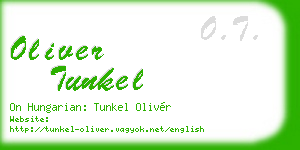 oliver tunkel business card